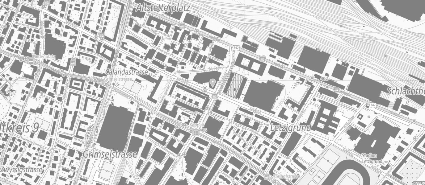 Map of Zürich-Altstetten, Baslerpark