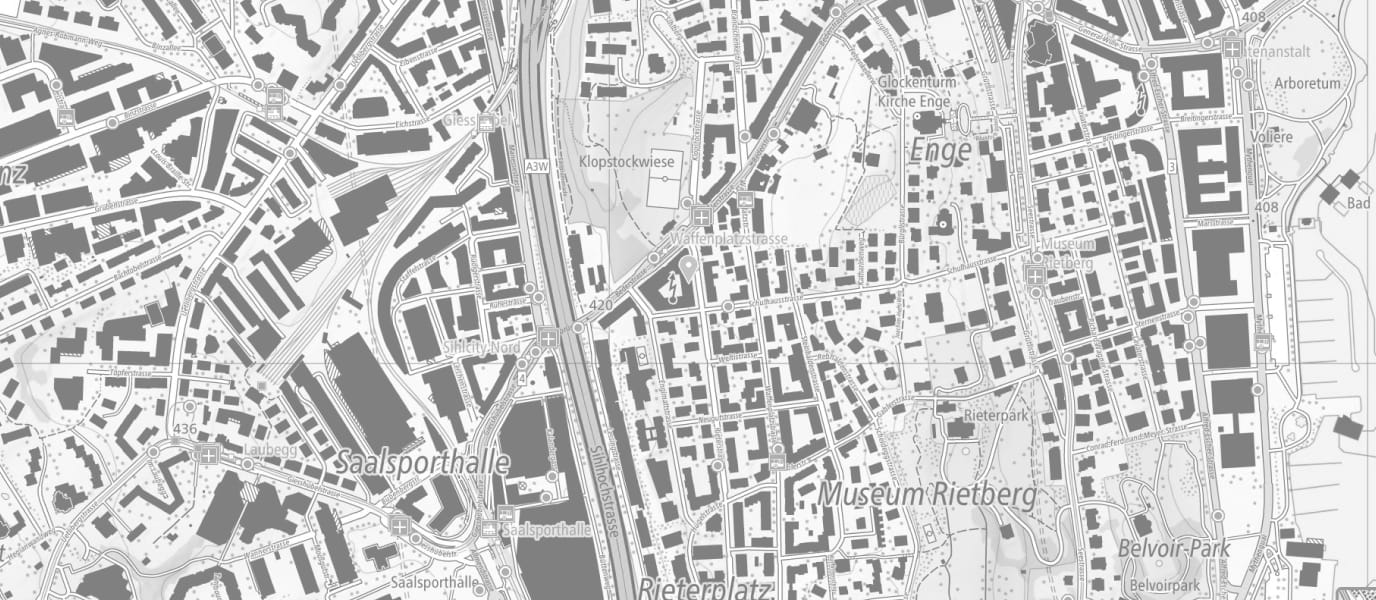 Map of Zürich-Enge, Rieterpark